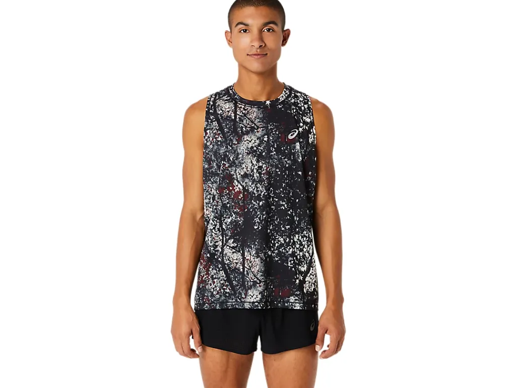 ASICS ALL OVER PRINT SINGLET-Men T-Shirts & Tops|Semi-Annual Sale