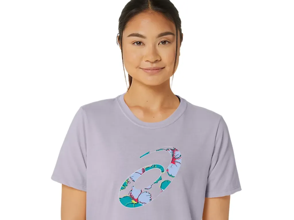 ASICS HIBISCUS SPIRAL A CREW-Women Extended Sizes|T-Shirts & Tops