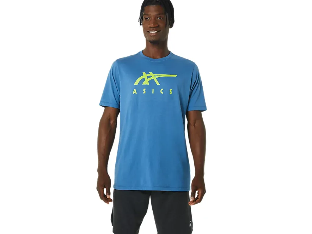 ASICS STRIPE SHORT SLEEVE TEE-Women T-Shirts & Tops|Extended Sizes