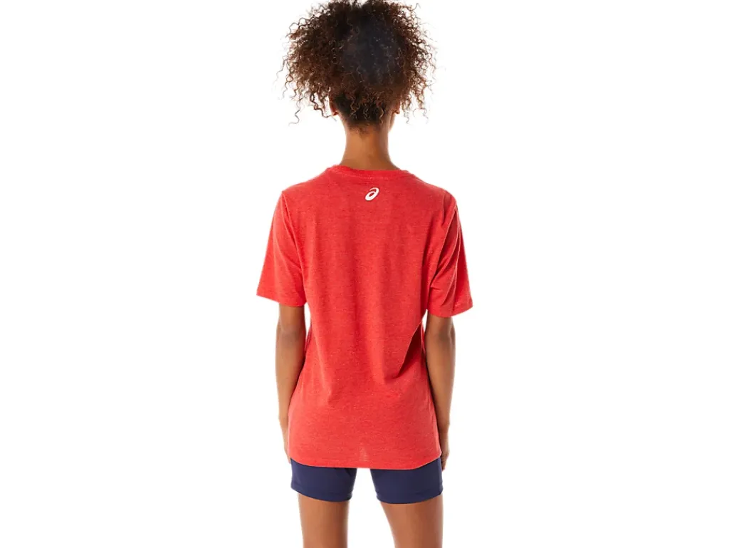 ASICS STRIPE SHORT SLEEVE TEE-Women T-Shirts & Tops|Valentine's Day