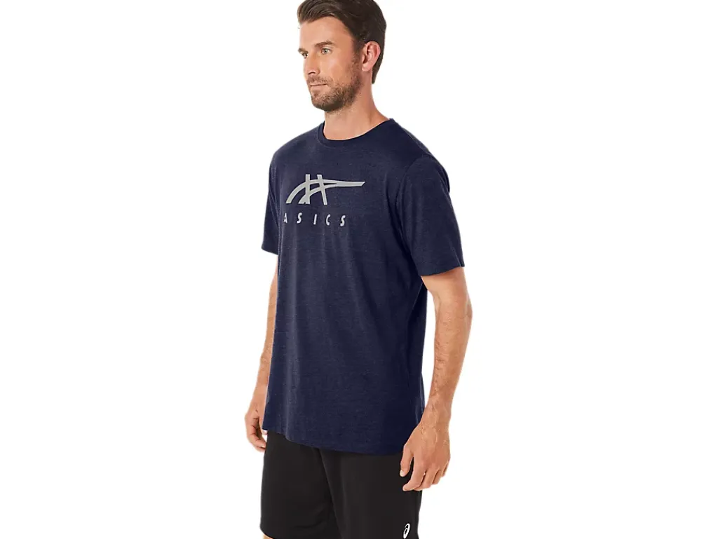 ASICS STRIPE SHORT SLEEVE TEE-Women Extended Sizes|T-Shirts & Tops