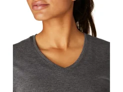 ASICS HEATHER VNECK TOP-Women Extended Sizes|T-Shirts & Tops