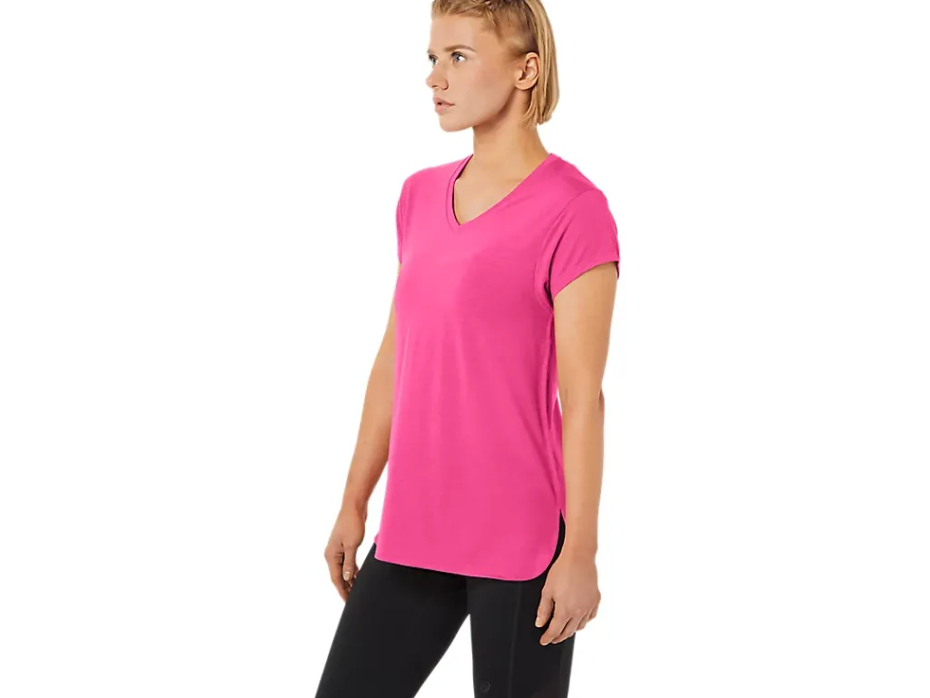 ASICS HEATHER VNECK TOP-Women Extended Sizes|T-Shirts & Tops