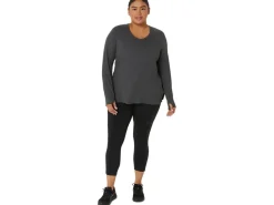 ASICS LONG SLEEVE HEATHER TOP-Women Extended Sizes|T-Shirts & Tops