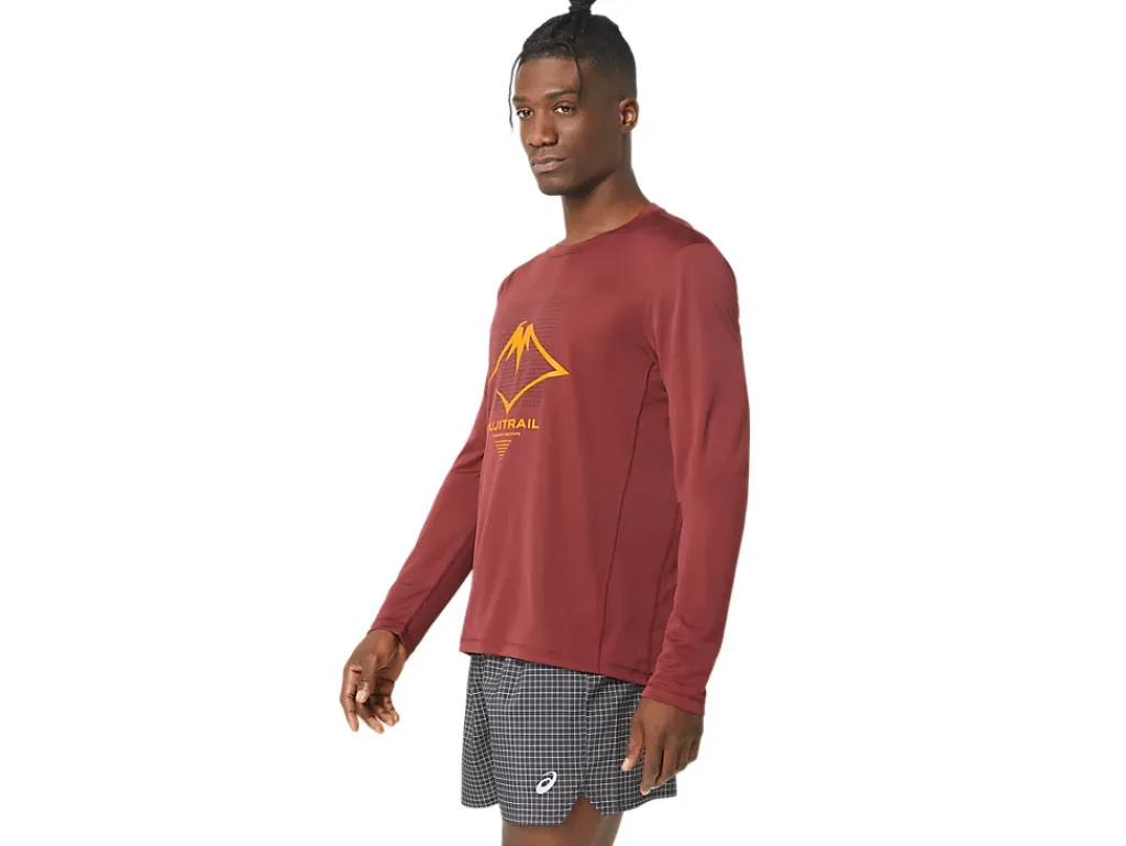 ASICS MEN FUJITRAIL LOGO LONG SLEEVE TOP-Men Trail Running|Extended Sizes