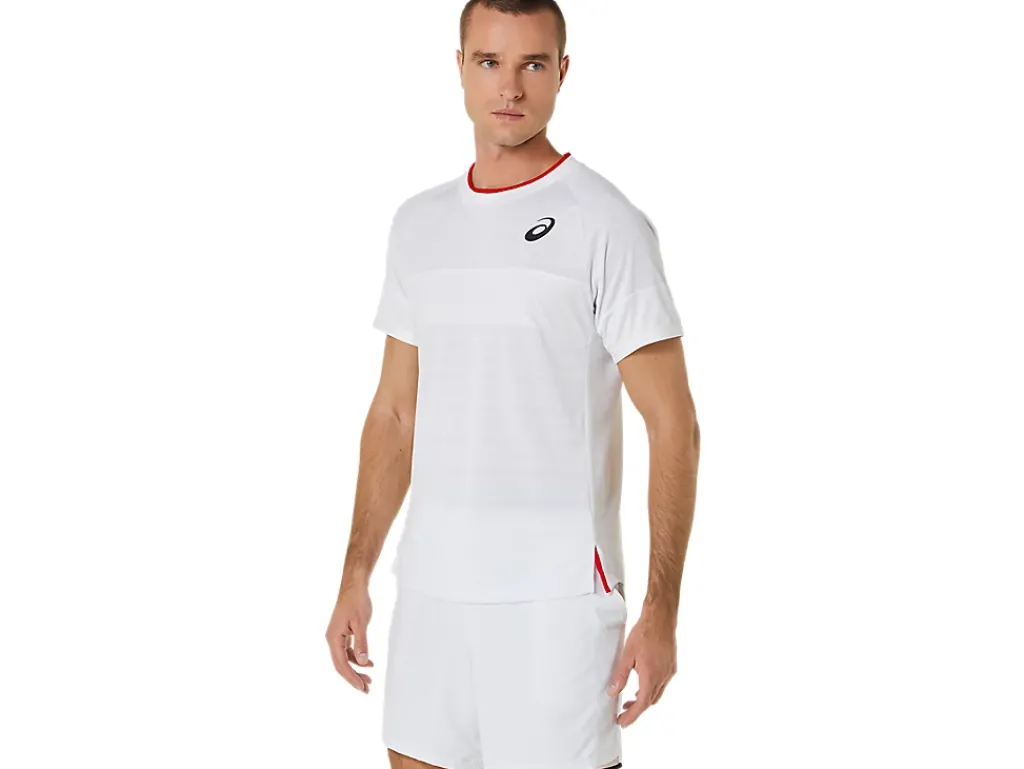 ASICS MEN MATCH SHORT SLEEVE TOP-Men Pickleball|Tennis