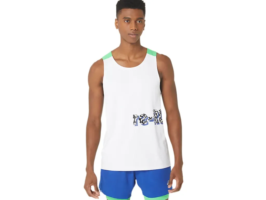 ASICS MEN NEW STRONG rePURPOSED RUN SINGLET-Men Extended Sizes|T-Shirts & Tops