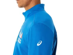 ASICS MEN READY-SET HALF ZIP LAM-Men T-Shirts & Tops