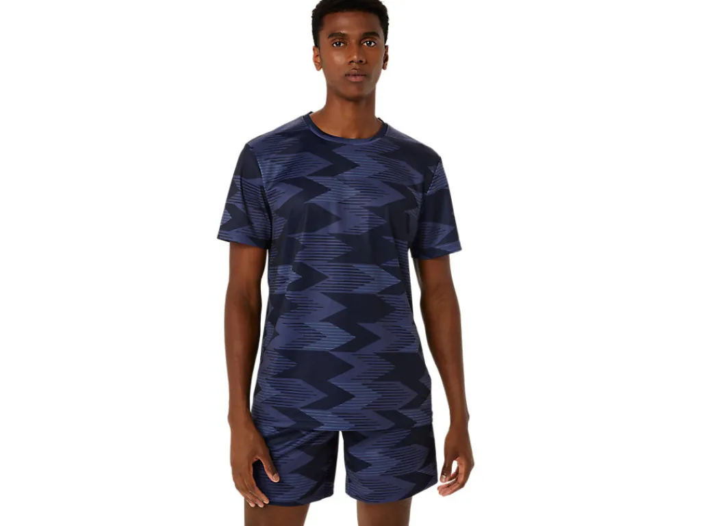 ASICS SEASONAL ALL OVER PRINT SHORT SLEEVE TOP-Men Training|T-Shirts & Tops