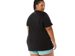 ASICS SPIRAL ;a; AIRBRUSH TIGER PRINT VNECK-Women Extended Sizes|T-Shirts & Tops