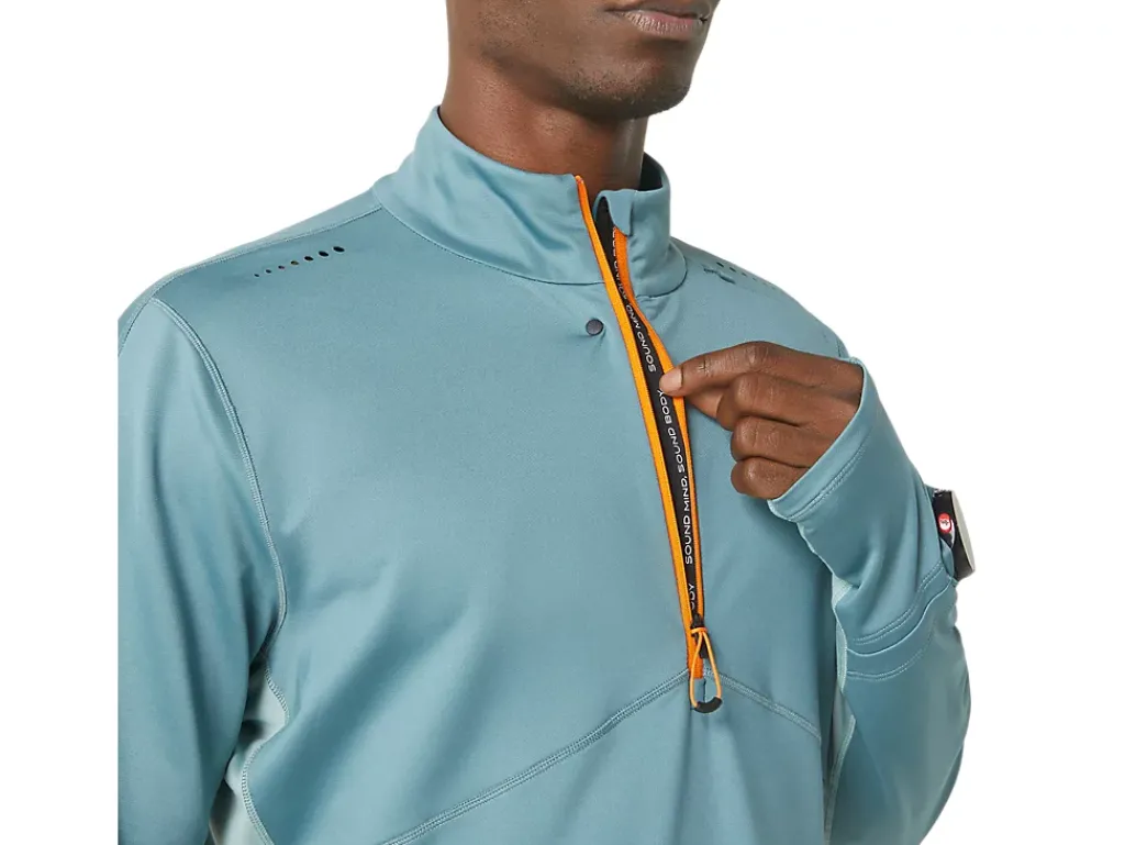 ASICS WINTER RUN 1/2 ZIP MID LAYER-Men T-Shirts & Tops