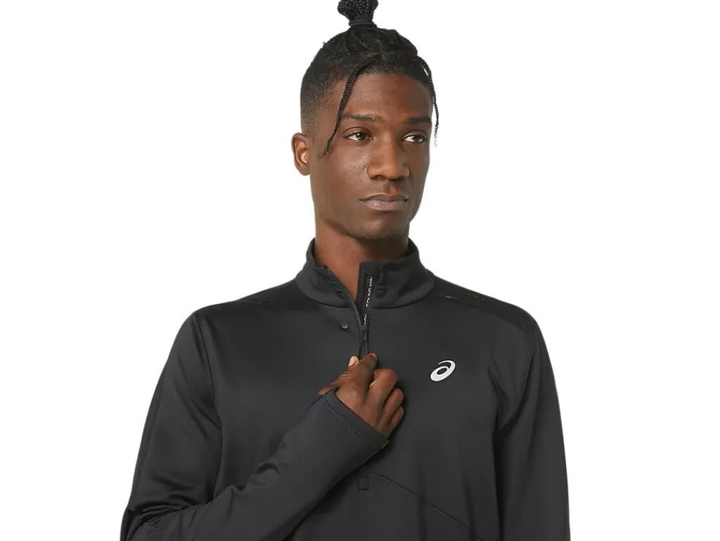 ASICS WINTER RUN 1/2 ZIP MID LAYER-Men T-Shirts & Tops