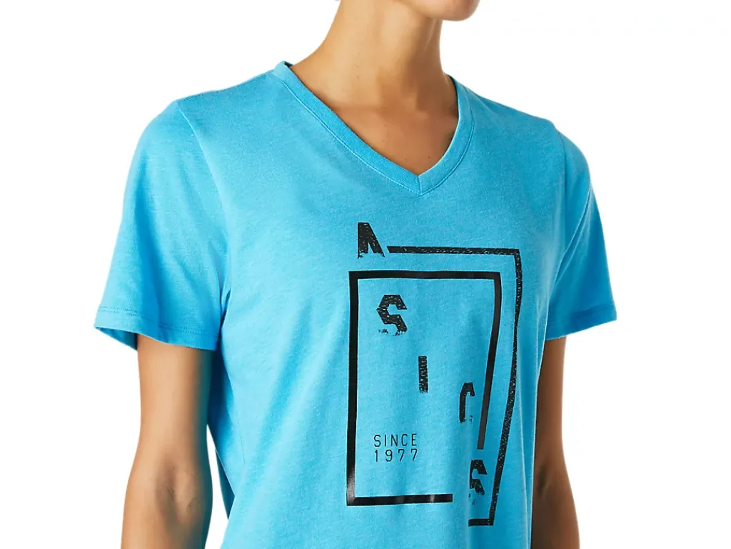 ASICS XG SHORT SLEEVE V-NECK-Women T-Shirts & Tops